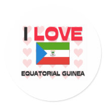 I Love Equatorial Guinea stickers by tshirtshirts I Love Equatorial Guinea stickers