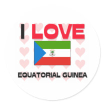 I Love Equatorial Guinea stickers by tshirtshirts I Love Equatorial Guinea stickers