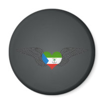 I Love Equatorial Guinea -wings Magnet