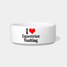 I love Equestrian Vaulting Cat Water Bowls