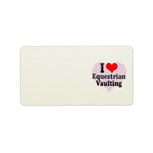 I love Equestrian Vaulting Personalized Address Labels
