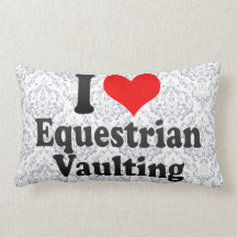 I love Equestrian Vaulting Throw Pillow