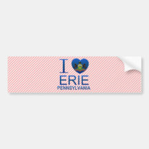 I Love Erie, PA Bumper Sticker