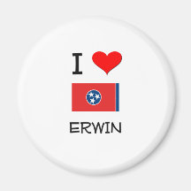 I Love Erwin Tennessee Fridge Magnet
