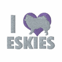 I Love Eskies Purple Embroidered Shirt embroidered shirts by MenagerieMayhem I Love Eskies Purple Embroidered Shirt embroidered shirts