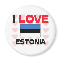 I Love Estonia magnets by tshirtshirts I Love Estonia magnets
