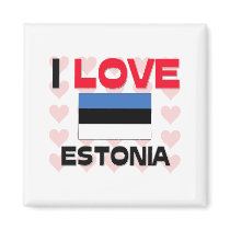 I Love Estonia magnets by tshirtshirts I Love Estonia magnets