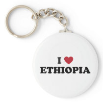 I Love Ethiopia Key Chains