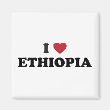 I Love Ethiopia Refrigerator Magnets