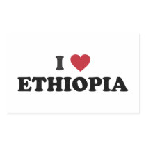 I Love Ethiopia Rectangular Sticker