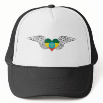 I Love Ethiopia -wings Hats