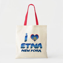 I love Etna, New York Canvas Bag