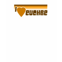 I Love Euchre Retro 70s t-shirts