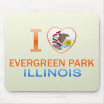 I Love Evergreen Park, IL Mousepad