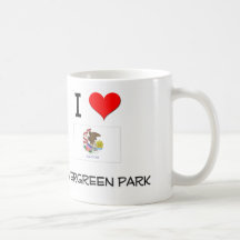 I Love EVERGREEN PARK Illinois Mug