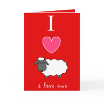 I Love Ewe Valentine's Day Card