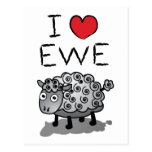 I Love Ewe! Valentines Day Post Card