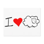 I love ewe (you) postcard