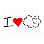 I love ewe (you) postcard