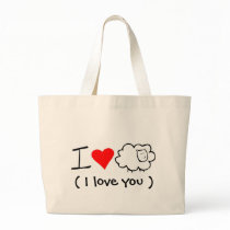 I love ewe (you) Totebag