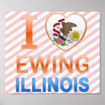 I Love Ewing, IL Print