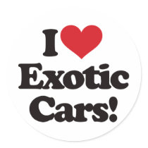 I Love Exotic Cars! stickers by visualnewbie I Love Exotic Cars! stickers