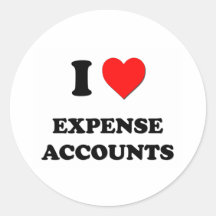 I love Expense Accounts Stickers