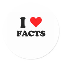 I Love Facts Round Stickers