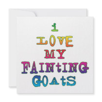 I Love Fainting Goats Custom Invitation