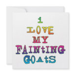 I Love Fainting Goats Custom Invitation