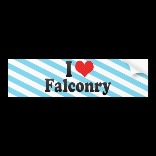 I Love Falconry Bumper Sticker