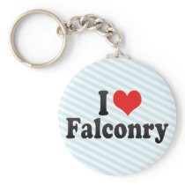 I Love Falconry Keychain