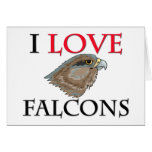 I Love Falcons Greeting Card