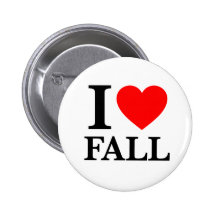 I Love Fall Buttons