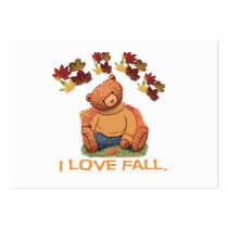 I love Fall Teddy Bear profile cards