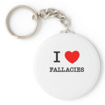 I Love Fallacies Key Chains