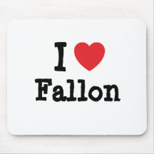 I love Fallon heart T-Shirt Mouse Pad
