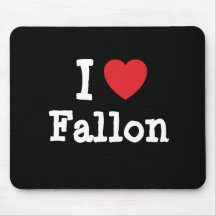 I love Fallon heart T-Shirt Mouse Pads