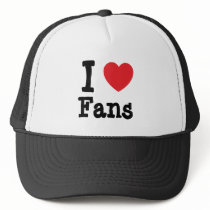 I love Fans heart custom personalized Hat