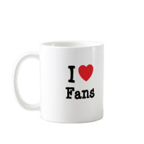 I love Fans heart custom personalized mugs