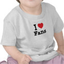 I love Fans heart custom personalized t-shirts