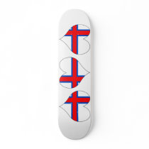 I Love Faroe Islands Custom Skateboard