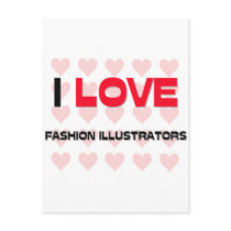 I LOVE FASHION ILLUSTRATORS postcards