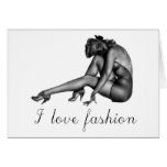 I love Fashion Vintage Design! Greeting Card