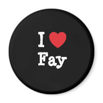 I love Fay heart T-Shirt magnets