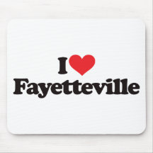 I Love Fayetteville Mouse Pads
