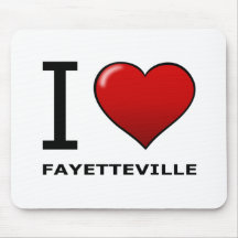 I LOVE FAYETTEVILLE, NC - NORTH CAROLINA MOUSE PADS