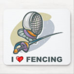 I Love Fencing Mousepad