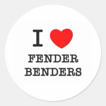 I Love Fender Benders Stickers