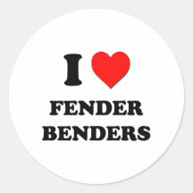 I Love Fender Benders Stickers